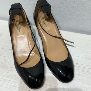 Valentino Black Patent Leather Heels - Mary Jane Pumps